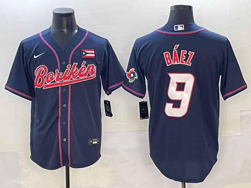 Men Houston Astros #9 Baez blue MLB Nike 2025 jersey style 3->youth mlb jersey->Youth Jersey